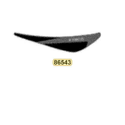 KYMCO Right Fender Front Stripe B 86543-AHA5-M30-T0B, part location on the factory exploded-view diagram