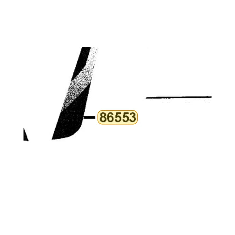 KYMCO Left Fender Front Stripe B 86553-AAJ6-M30-T03, part location on the factory exploded-view diagram