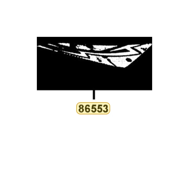 KYMCO Left Fender Front Stripe B 86553-ABC8-M31-T01, part location on the factory exploded-view diagram