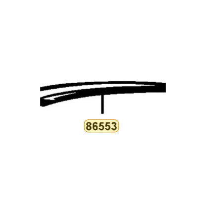 KYMCO Left Fender Front Stripe B 86553-ABC9-M30-T02, part location on the factory exploded-view diagram