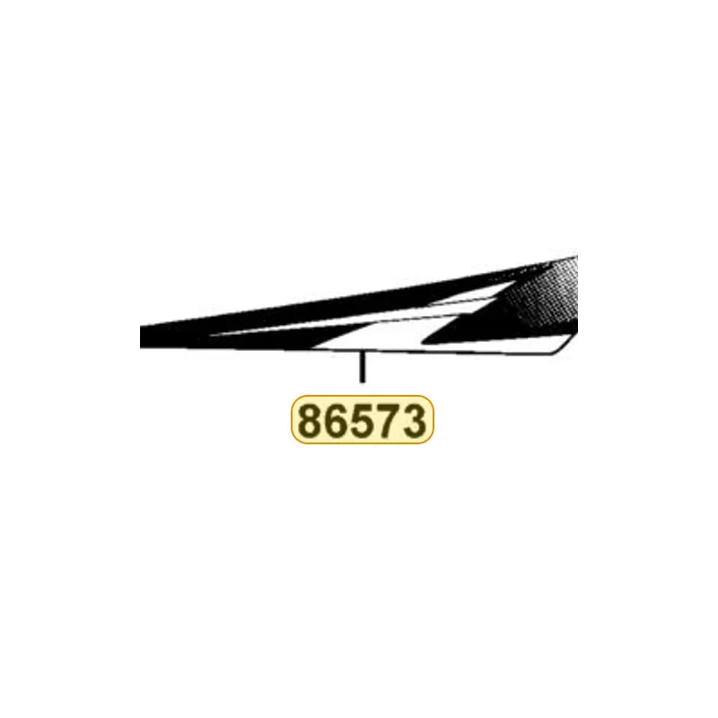 KYMCO Left Fender Front Stripe C 86573-ABC8-M30-T01, part location on the factory exploded-view diagram