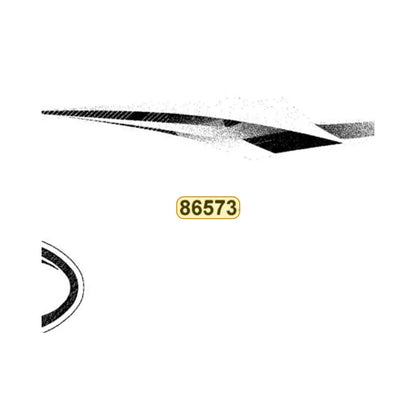KYMCO Left Fender Front Stripe B 86573-LEC1-M31-T01, part location on the factory exploded-view diagram