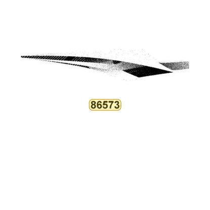 KYMCO Left Fender Front Stripe B 86573-LEC1-M31-T03, part location on the factory exploded-view diagram