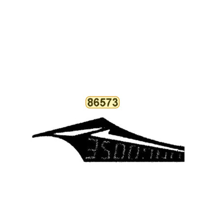 KYMCO Left Fender Front Stripe C 86573-LEC1-M32-T05, part location on the factory exploded-view diagram