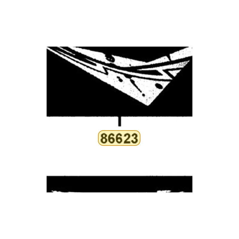 KYMCO Right Fender Rear Stripe 86623-ABC8-M31-T02, part location on the factory exploded-view diagram