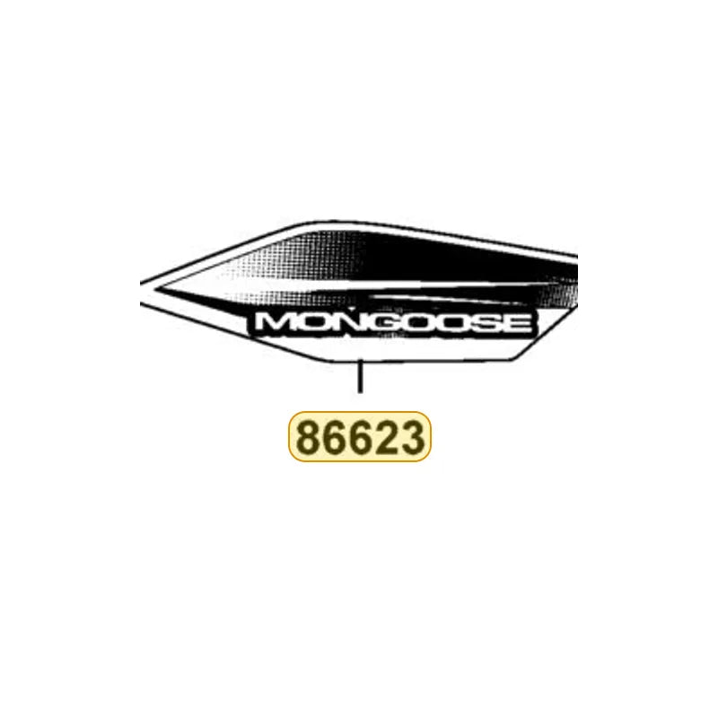 KYMCO Right Fender Rear Stripe 86623-ABC8-M32-T01, part location on the factory exploded-view diagram