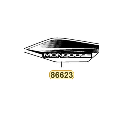 KYMCO Right Fender Rear Stripe 86623-ABC8-M32-T02, part location on the factory exploded-view diagram