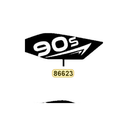KYMCO Right Fender Rear Stripe 86623-ABC9-M30-T01, part location on the factory exploded-view diagram