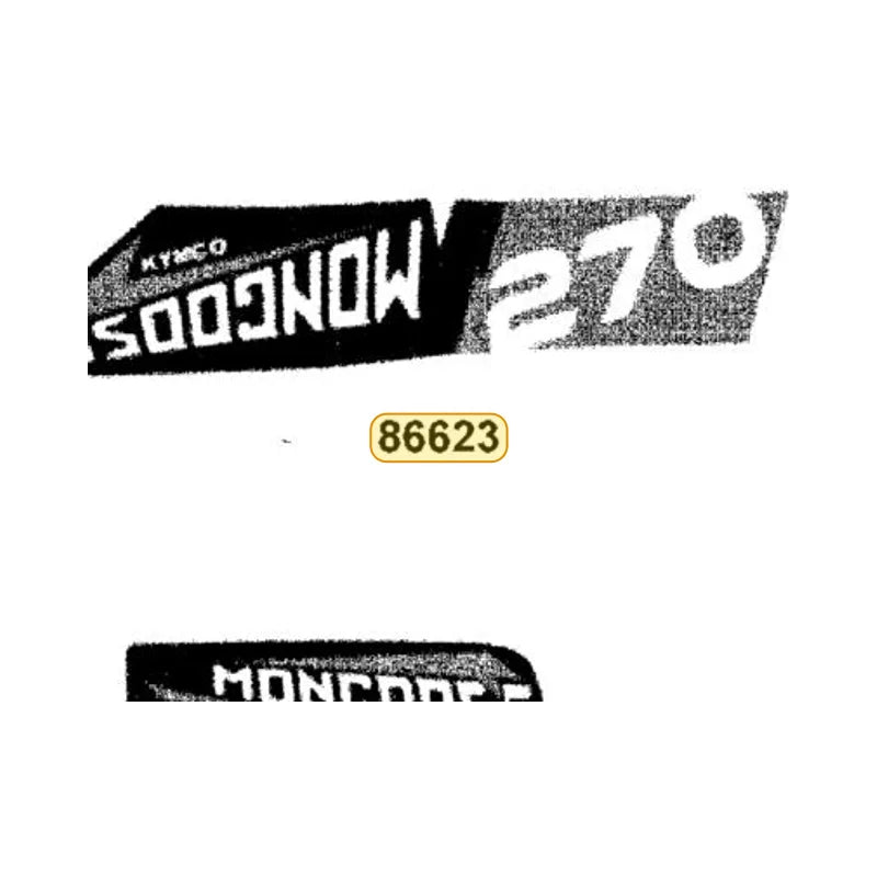 KYMCO Right Fender Rear Stripe 86623-AHA5-M30-T04, part location on the factory exploded-view diagram