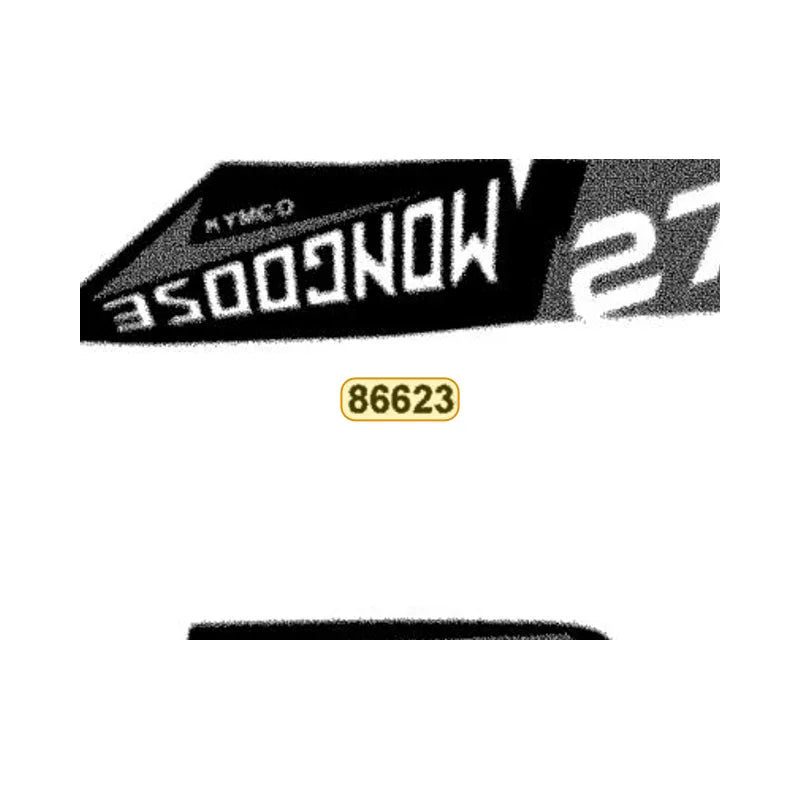 KYMCO Right Fender Rear Stripe 86623-AHA5-M30-T09, part location on the factory exploded-view diagram