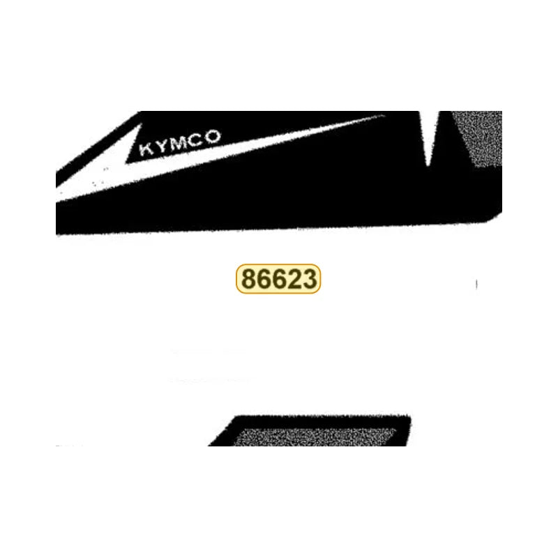 KYMCO Right Fender Rear Stripe 86623-BAC1-M00-T04, part location on the factory exploded-view diagram