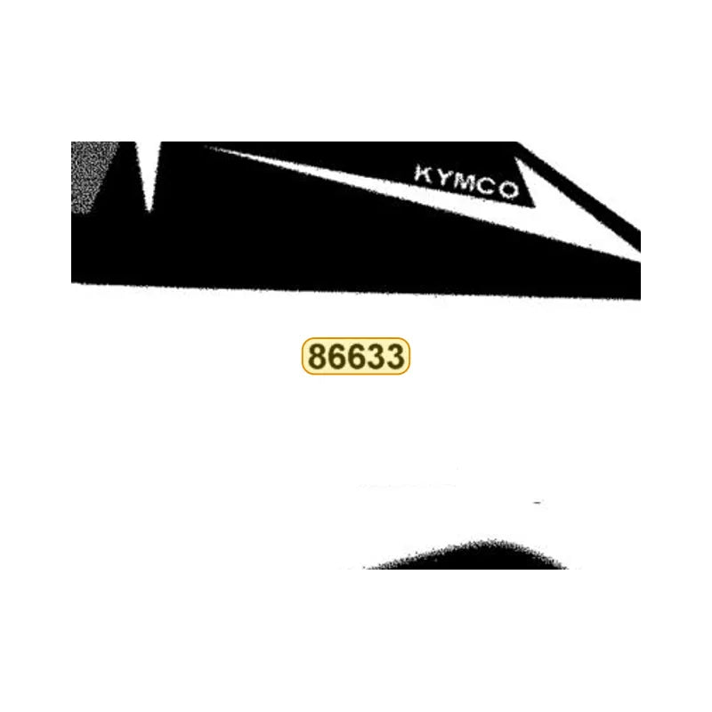 KYMCO Left Fender Rear Stripe 86633-BAC1-M00-T02, part location on the factory exploded-view diagram