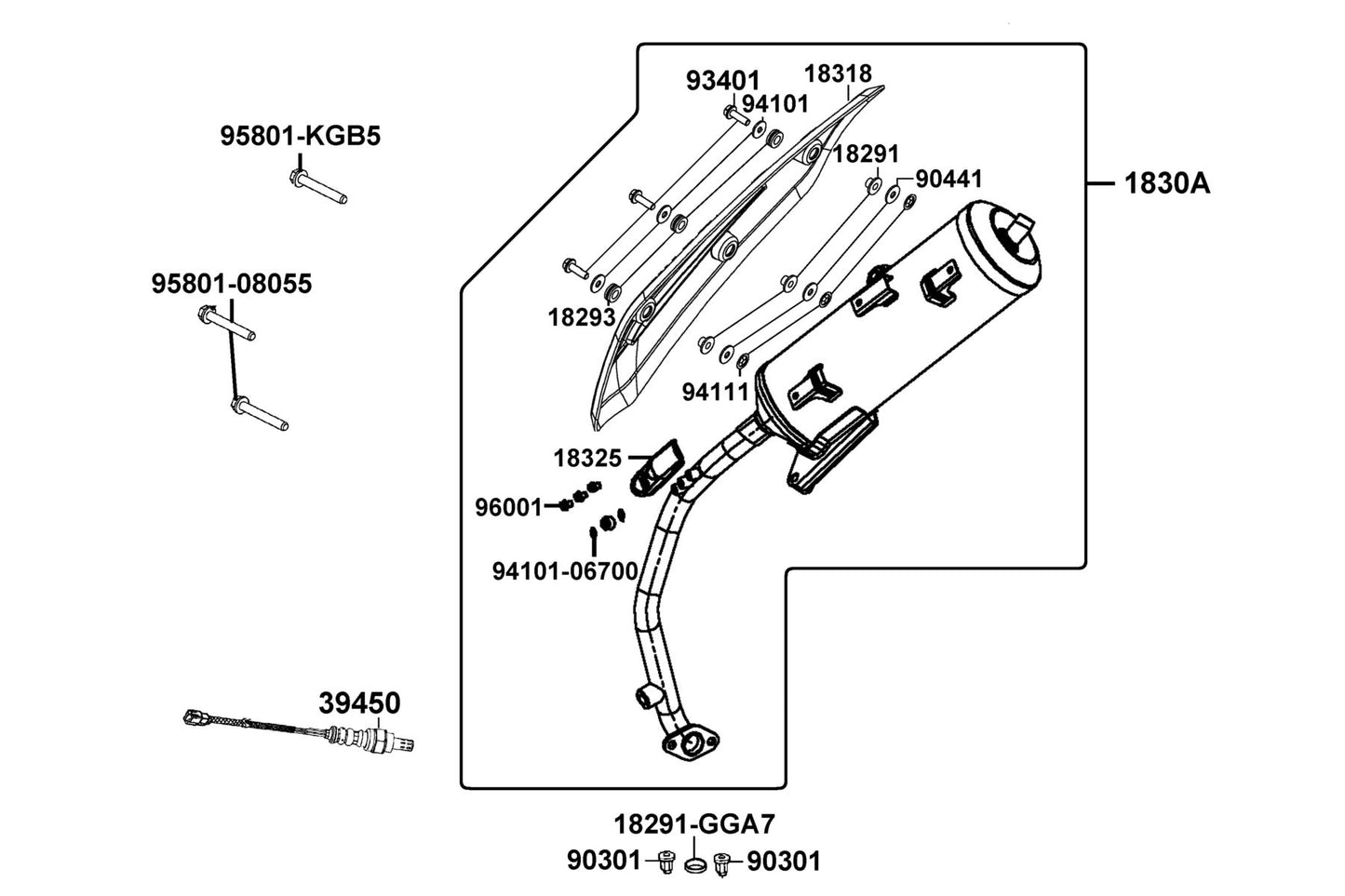 Nut Cap 6MM — 90301-KGBG-C01 — KYMCO exploded-view diagram