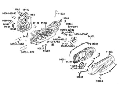 Brg. Ball Radial TMB2/22CC4 — 96100-LFE2-900 — KYMCO exploded-view diagram