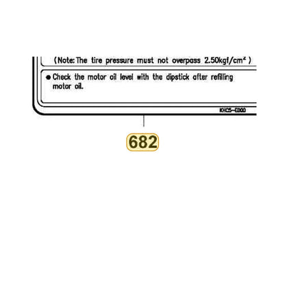 KYMCO Tire Label 87505-KHC5-E00-T01, part location on the factory exploded-view diagram