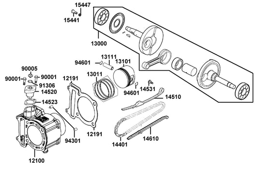 Clip Piston Pin 17MM — 94601-17000 — KYMCO exploded-view diagram