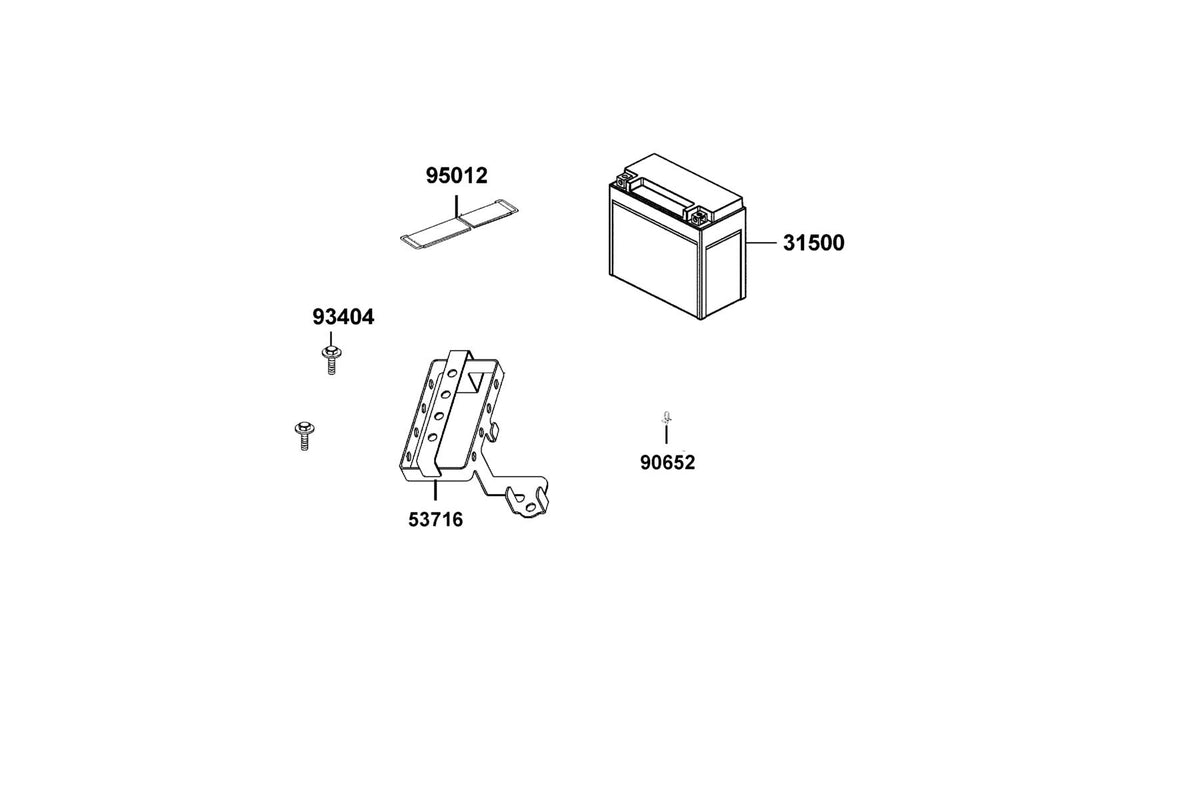 KYMCO Battery exploded-view diagram, UXV 450