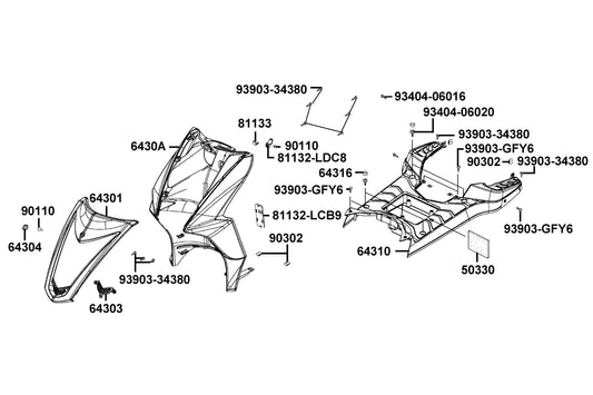 Screw Special 6*14(CR) — 90110-GLW0-C00 — KYMCO exploded-view diagram