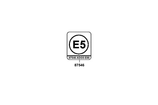 Label Fuel Tank — 87546-ADG5-E00-T01 — KYMCO exploded-view diagram
