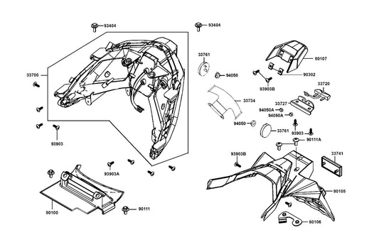 Nut M4*0.7 — 94050-LHJ3-900 — KYMCO exploded-view diagram