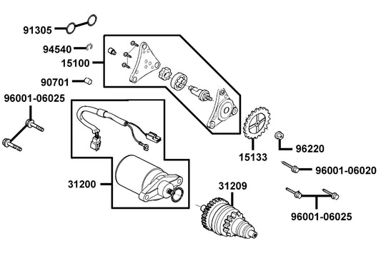 E Ring 6 — 94540-06018 — KYMCO exploded-view diagram