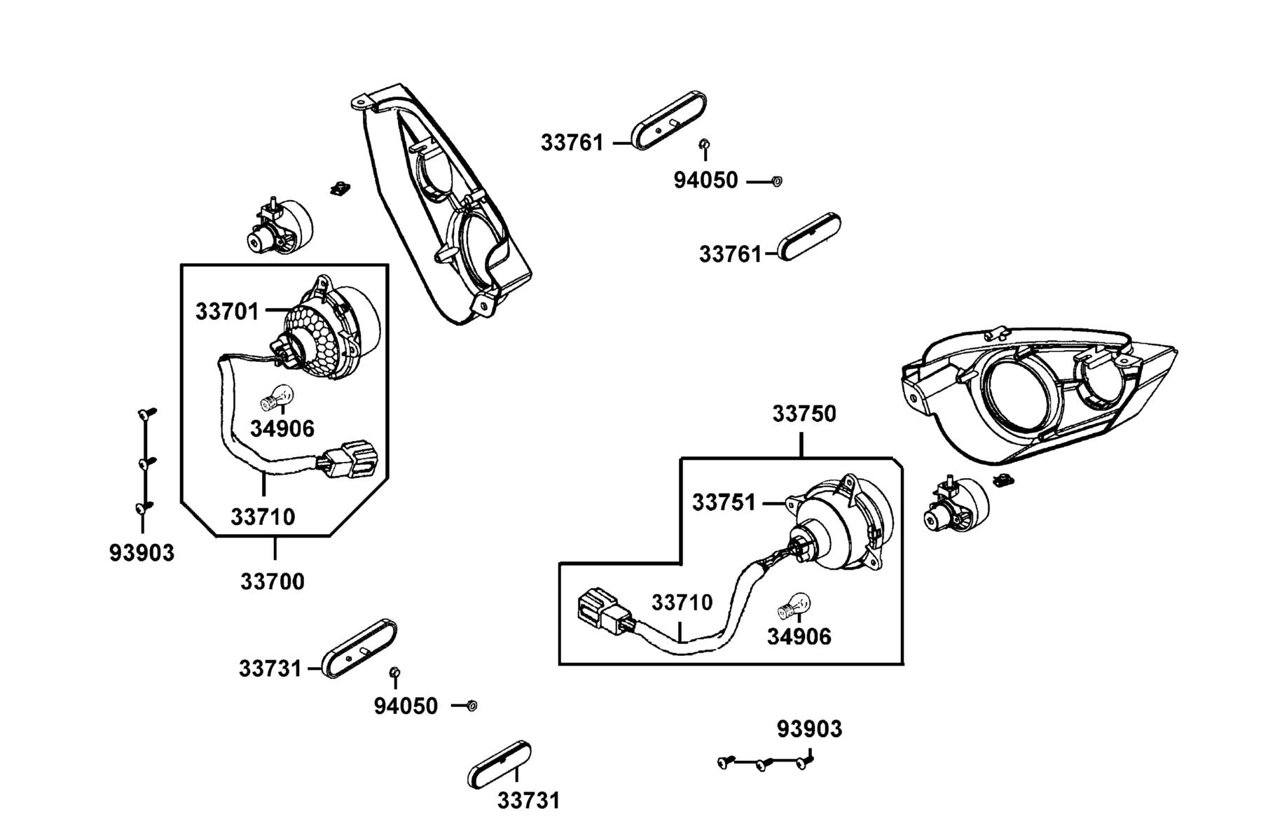 Stay Reflector — 33745-LBA7-E00 — KYMCO exploded-view diagram
