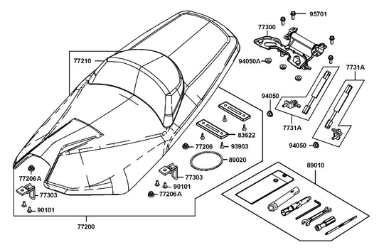 Stay Assy Damper — 7731A-LGC6-E00 — KYMCO exploded-view diagram