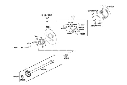 Bolt Flange 10x20 — 90122-LKA8-E00 — KYMCO exploded-view diagram