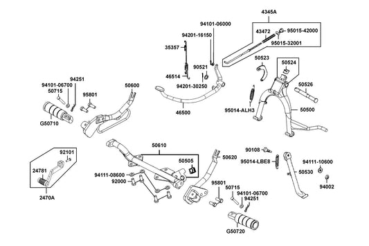 Pin Lock 6MM — 94251-06100 — KYMCO exploded-view diagram