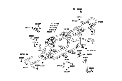 Brkt Front Cover — 50144-BLD3-M00 — KYMCO exploded-view diagram