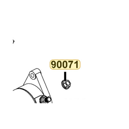 KYMCO Wash Nut 6Mm 90071-MLB0-001, part location on the factory exploded-view diagram