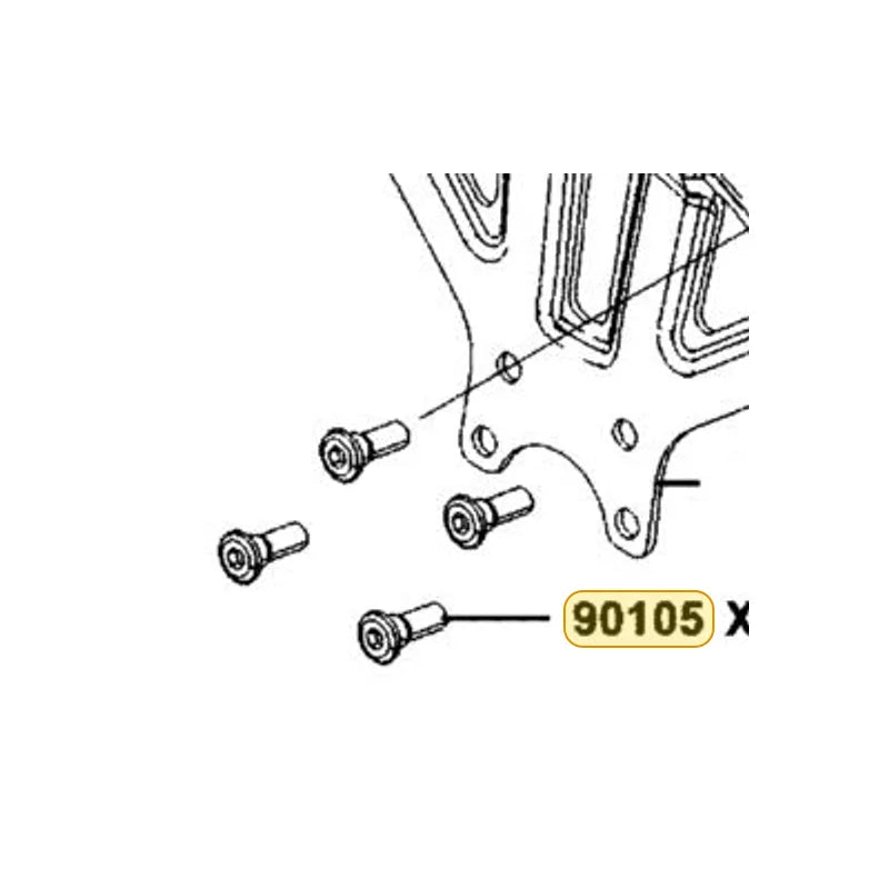 KYMCO Front Disk Bolt 8X24 90105-KCR3-010, part location on the factory exploded-view diagram