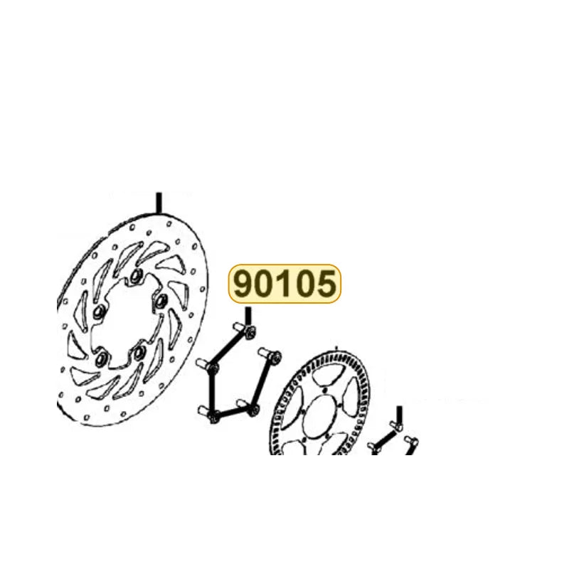 KYMCO Front Disk Bolt 8X24 90105-KCR3-C01, part location on the factory exploded-view diagram