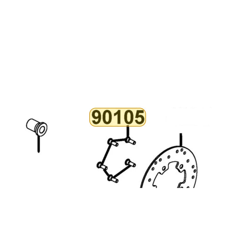 KYMCO Front Disk Bolt 8*24 90105-KCR3-C02, part location on the factory exploded-view diagram