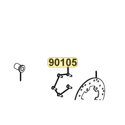 KYMCO Front Disk Bolt 8*24 90105-KCR3-C02, part location on the factory exploded-view diagram