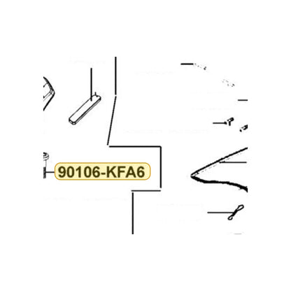 KYMCO Wash Bolt 8Mm 90106-KFA6-900, part location on the factory exploded-view diagram