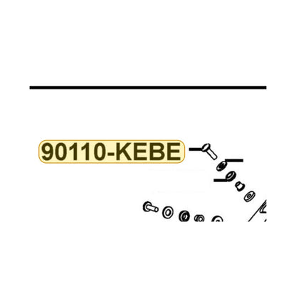 KYMCO Special Screw 6*22 90110-KEBE-C00, part location on the factory exploded-view diagram