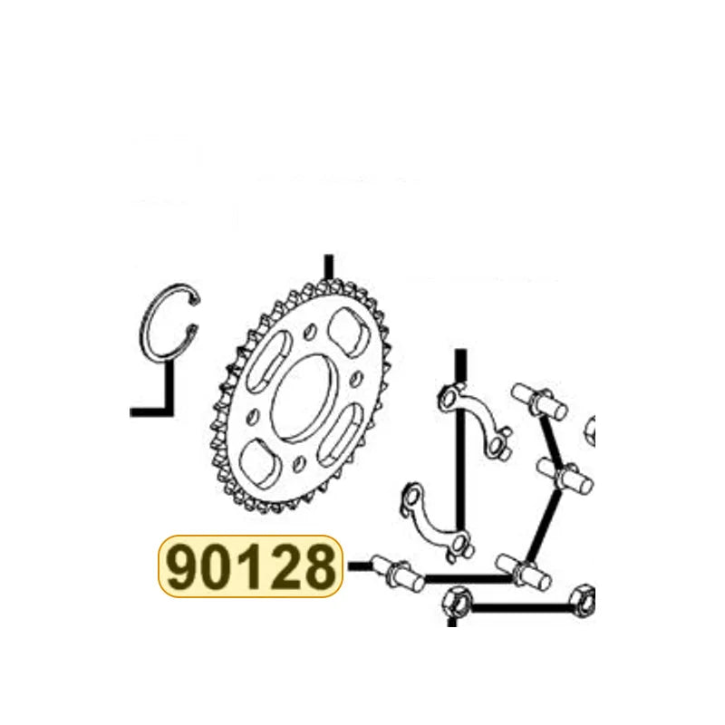 KYMCO Hlange Bolt 90128-KEC8-C00, part location on the factory exploded-view diagram