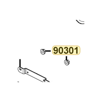 KYMCO Flange Nut 6Mm (C) 90301-6D34-C00, part location on the factory exploded-view diagram