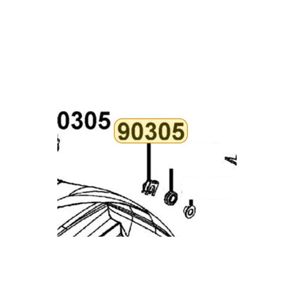 KYMCO Clip 6Mm Nut 90305-LBA2-C00, part location on the factory exploded-view diagram