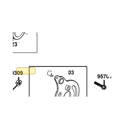 KYMCO Flange Nut 8Mm 90309-4H28-73A, part location on the factory exploded-view diagram