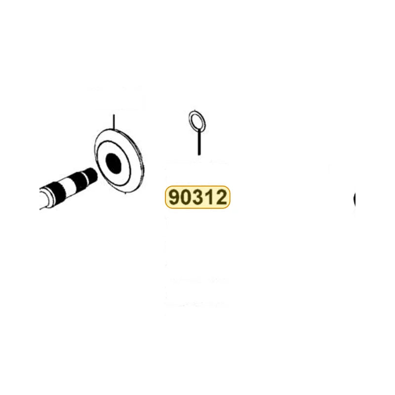 KYMCO Drive Bevel Gear Shim B (0.625 to 0.675) 90312-LDB5-E00, part location on the factory exploded-view diagram