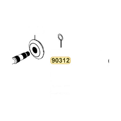 KYMCO Drive Bevel Gear Shim B (0.625 to 0.675) 90312-LDB5-E00, part location on the factory exploded-view diagram