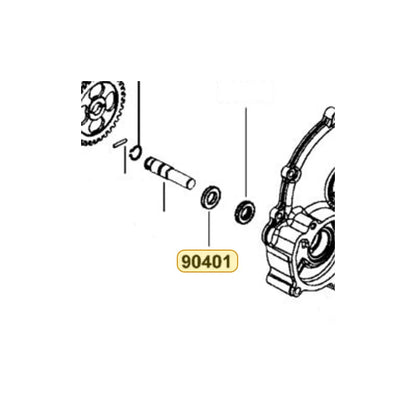 KYMCO Washer.thrust 14Mm 90401-PTA1-900, part location on the factory exploded-view diagram