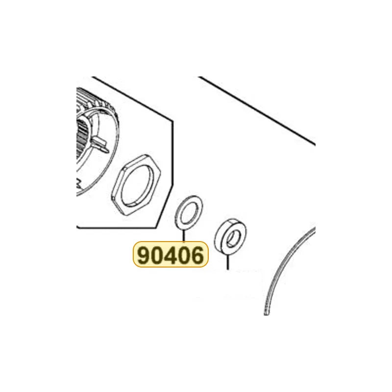 KYMCO Washer 25X38X2 90406-LGC6-E00, part location on the factory exploded-view diagram