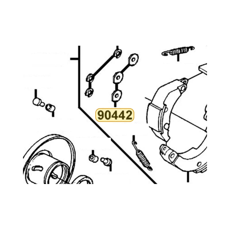 KYMCO Thrust Washer 6M 90442-0D44-001, part location on the factory exploded-view diagram