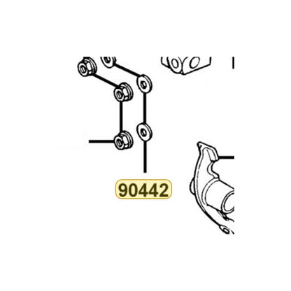 KYMCO Sealing Washer 7Mm 90442-GFF6-011, part location on the factory exploded-view diagram