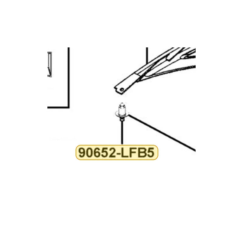 KYMCO Mudguard Clip 90652-LFB5-900, part location on the factory exploded-view diagram