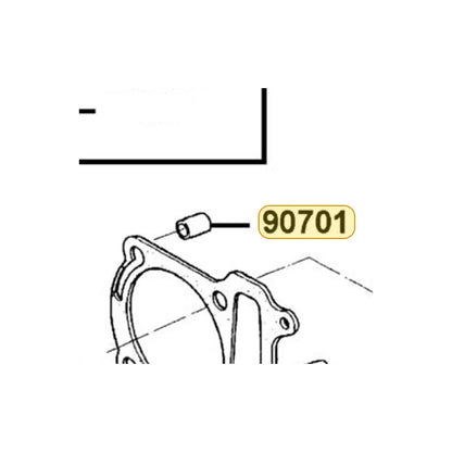 KYMCO Dowel Special Pin 8*14 90701-GFF6-001, part location on the factory exploded-view diagram