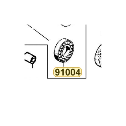 KYMCO Ball Radial Bearing 6201 (12*32*10) 91004-KBN2-90A, part location on the factory exploded-view diagram